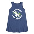 thumbnail image 1 of Instant Message - St. Patrick's Day - Magically Unpinchable - Unicorn - Toddler and Youth Girls A-line Dress, 1 of 5