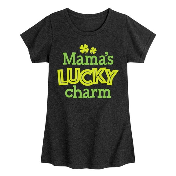 Instant Message - St. Patrick's Day - Mama's Lucky Charm - Toddler And Youth Girls Short Sleeve Graphic T-Shirt