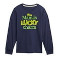 thumbnail image 1 of Instant Message - St. Patrick's Day - Mama's Lucky Charm - Toddler And Youth Long Sleeve Graphic T-Shirt, 1 of 5