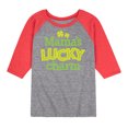 thumbnail image 1 of Instant Message - St. Patrick's Day - Mama's Lucky Charm - Toddler And Youth Raglan Graphic T-Shirt, 1 of 1
