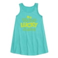 thumbnail image 1 of Instant Message - St. Patrick's Day - Mama's Lucky Charm - Toddler and Youth Girls A-line Dress, 1 of 4