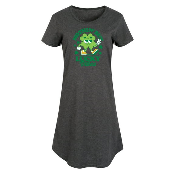 Instant Message - St. Patrick's Day - Nothin' But Lucky Vibes Clover - Women's Any Way Dress