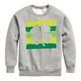 thumbnail image 1 of Instant Message - St. Patrick's Day - Outline of Shamrock - Toddler And Youth Crewneck Fleece Sweatshirt, 1 of 5
