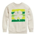 thumbnail image 1 of Instant Message - St. Patrick's Day - Outline of Shamrock - Toddler And Youth Crewneck Fleece Sweatshirt, 1 of 5
