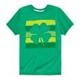 thumbnail image 1 of Instant Message - St. Patrick's Day - Outline of Shamrock - Toddler And Youth Short Sleeve Graphic T-Shirt, 1 of 5