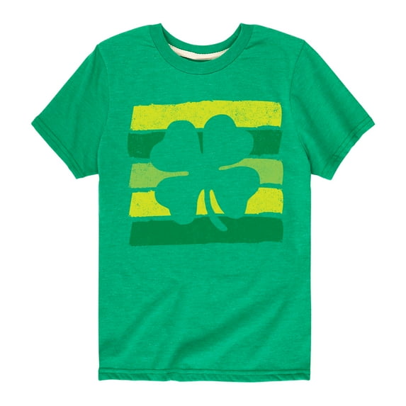 Instant Message - St. Patrick's Day - Outline of Shamrock - Toddler And Youth Short Sleeve Graphic T-Shirt