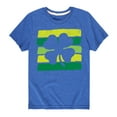 thumbnail image 1 of Instant Message - St. Patrick's Day - Outline of Shamrock - Toddler And Youth Short Sleeve Graphic T-Shirt, 1 of 5