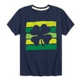 thumbnail image 1 of Instant Message - St. Patrick's Day - Outline of Shamrock - Toddler And Youth Short Sleeve Graphic T-Shirt, 1 of 5