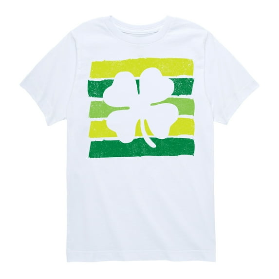 Instant Message - St. Patrick's Day - Outline of Shamrock - Toddler And Youth Short Sleeve Graphic T-Shirt