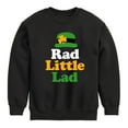 thumbnail image 1 of Instant Message - St. Patrick's Day - Rad Little Lad - Toddler And Youth Crewneck Fleece Sweatshirt, 1 of 5