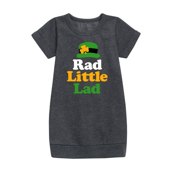 Instant Message - St. Patrick's Day - Rad Little Lad - Toddler And Youth Girls Fleece Dress