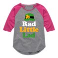 thumbnail image 1 of Instant Message - St. Patrick's Day - Rad Little Lad - Toddler And Youth Girls Raglan Graphic T-Shirt, 1 of 4