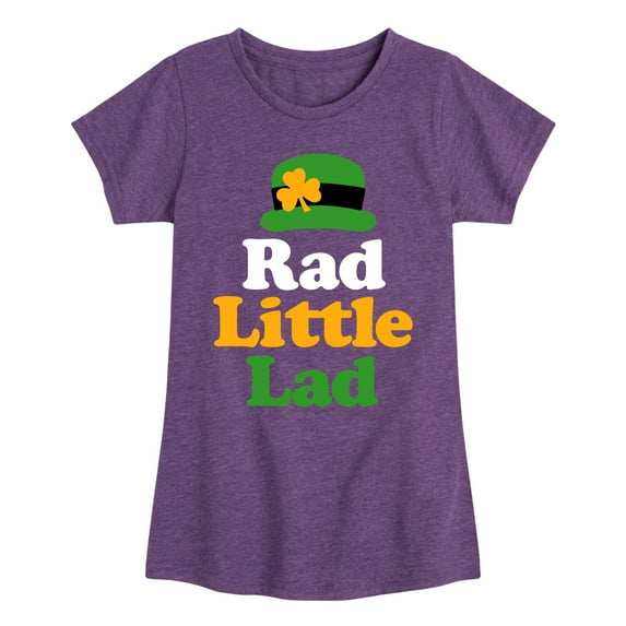 Instant Message - St. Patrick's Day - Rad Little Lad - Toddler And Youth Girls Short Sleeve Graphic T-Shirt