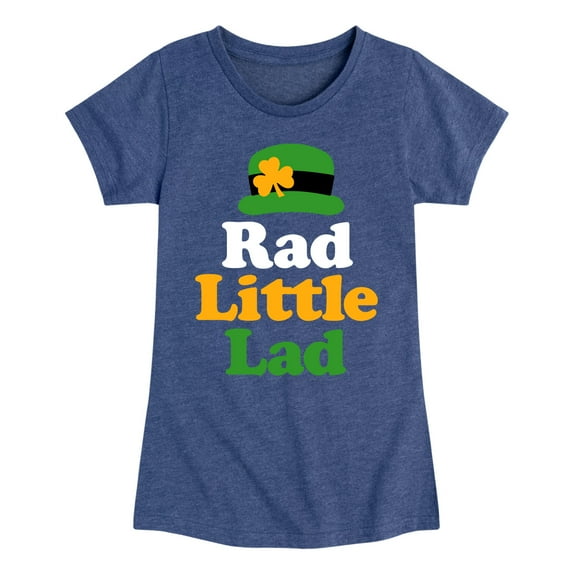 Instant Message - St. Patrick's Day - Rad Little Lad - Toddler And Youth Girls Short Sleeve Graphic T-Shirt