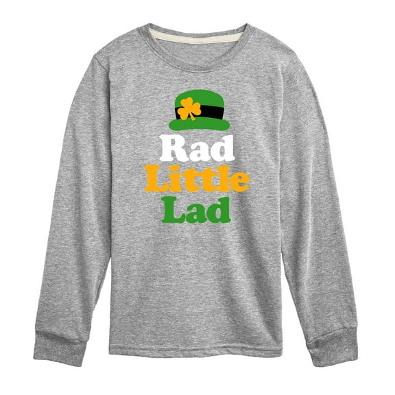 Instant Message - St. Patrick's Day - Rad Little Lad - Toddler And Youth Long Sleeve Graphic T-Shirt
