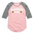thumbnail image 1 of Instant Message - St. Patrick's Day - Shamrock Cuties with Sparkle Shamrocks - Toddler And Youth Girls Raglan Graphic T-Shirt, 1 of 5