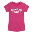 thumbnail image 1 of Instant Message - St. Patrick's Day - Shamrock Cuties with Sparkle Shamrocks - Toddler And Youth Girls Short Sleeve Graphic T-Shirt, 1 of 5