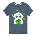 thumbnail image 1 of Instant Message - St. Patrick's Day - Sheep Hugging Clovers - Toddler And Youth Short Sleeve Graphic T-Shirt, 1 of 5