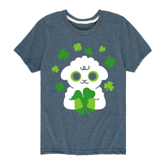 Instant Message - St. Patrick's Day - Sheep Hugging Clovers - Toddler And Youth Short Sleeve Graphic T-Shirt