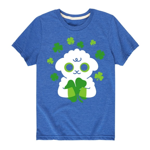 Instant Message - St. Patrick's Day - Sheep Hugging Clovers - Toddler And Youth Short Sleeve Graphic T-Shirt