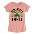 thumbnail image 1 of Instant Message - St. Patrick's Day - Shenanigans with my Gnomies - Toddler And Youth Girls Short Sleeve Graphic T-Shirt, 1 of 5