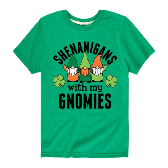 Instant Message - St. Patrick's Day - Shenanigans with my Gnomies - Toddler And Youth Short Sleeve Graphic T-Shirt