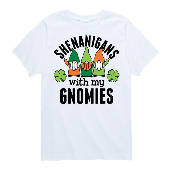 Instant Message - St. Patrick's Day - Shenanigans with my Gnomies - Toddler And Youth Short Sleeve Graphic T-Shirt
