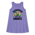 thumbnail image 1 of Instant Message - St. Patrick's Day - Shenanigans with my Gnomies - Toddler and Youth Girls A-line Dress, 1 of 4