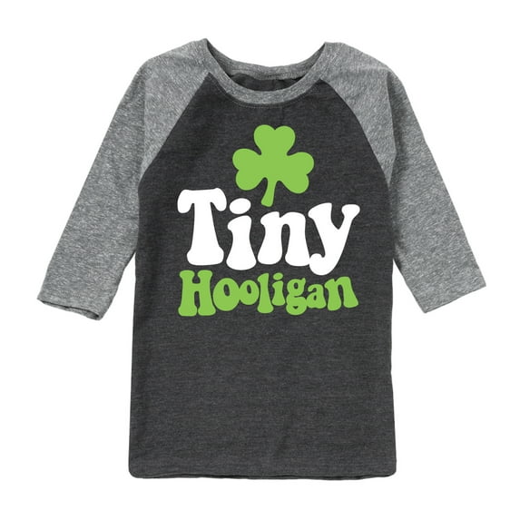 Instant Message - St. Patrick's Day - Tiny Hooligan - Toddler And Youth Raglan Graphic T-Shirt