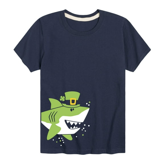 Instant Message - St Patricks Shark -Youth Short Sleeve Tee
