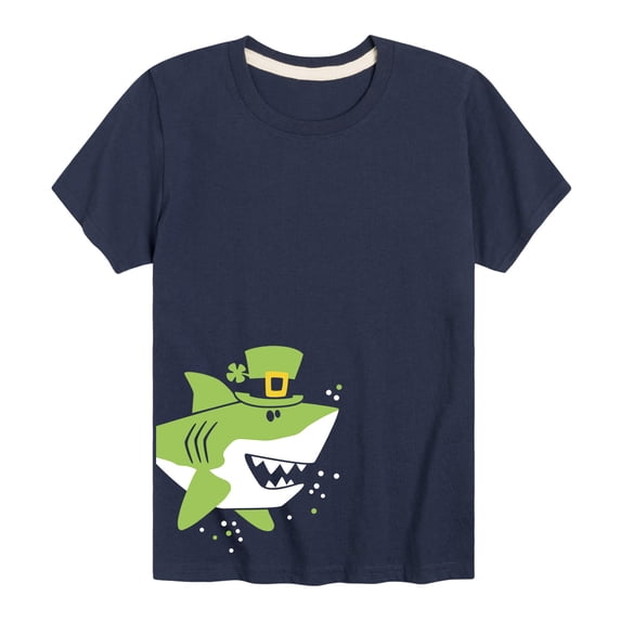Instant Message - St Patricks Shark -Youth Short Sleeve Tee