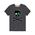 thumbnail image 1 of Instant Message - St Pattys Skull  - St Patrick Day Youth  Short Sleeve Tee, 1 of 5