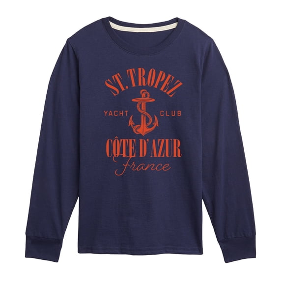 Instant Message - St Tropez Yacht Club Boys' Long Sleeve Graphic T-Shirt