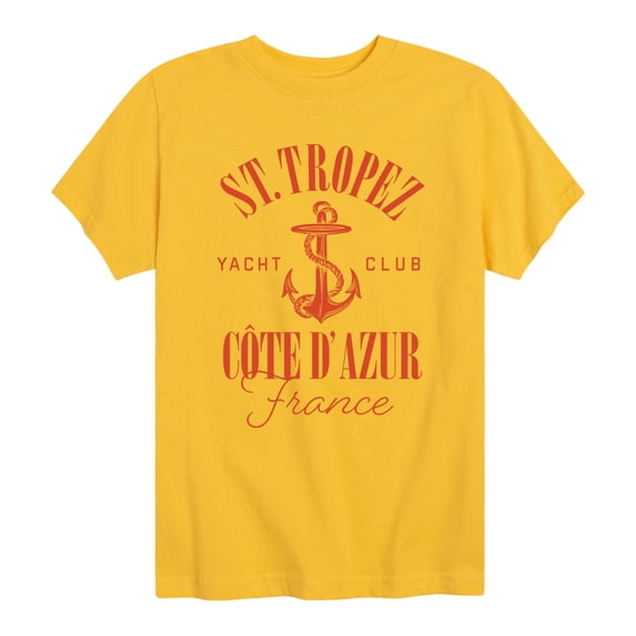 Instant Message - St Tropez Yacht Club - Youth Boys Short Sleeve Graphic T-Shirt
