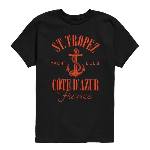 Instant Message - St. Tropez Yacht Club - Youth Boys Short Sleeve Graphic T-Shirt