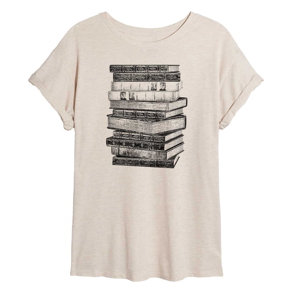 Instant Message - Stacked Books Women's Relaxed Fit T-Shirt