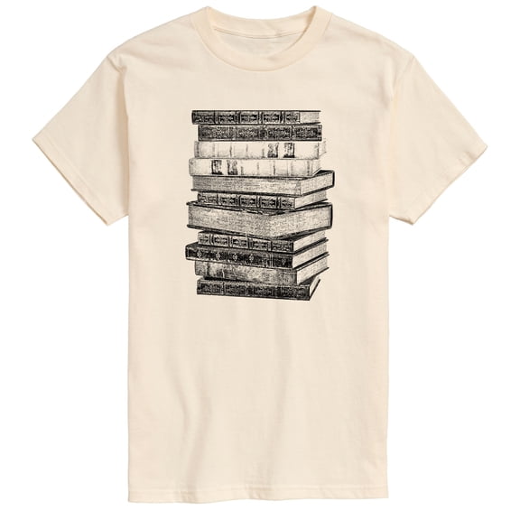 Instant Message - Stacked Books - Men's Short Sleeve Graphic T-shirt