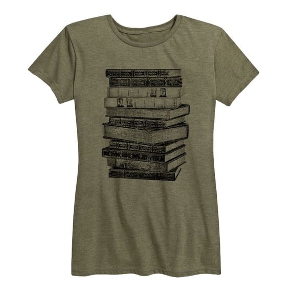 Instant Message - Stacked Books Short Sleeve Graphic T-Shirt