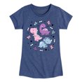 thumbnail image 1 of Instant Message - Stacked Girly Dinos - Toddler And Youth Girls Short Sleeve Graphic T-Shirt, 1 of 6