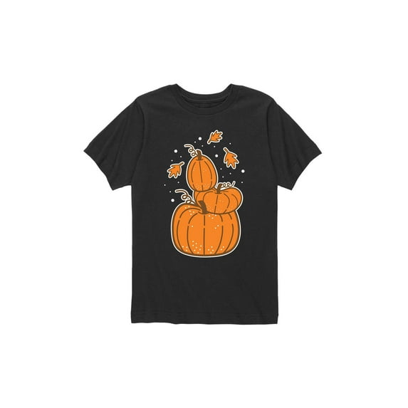 Instant Message - Stacked Pumpkins - Youth Short Sleeve Tee