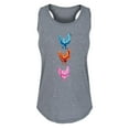 thumbnail image 1 of Instant Message - Stacked Tie Dye Chickens - Women's Racerback Tank Top, 1 of 5