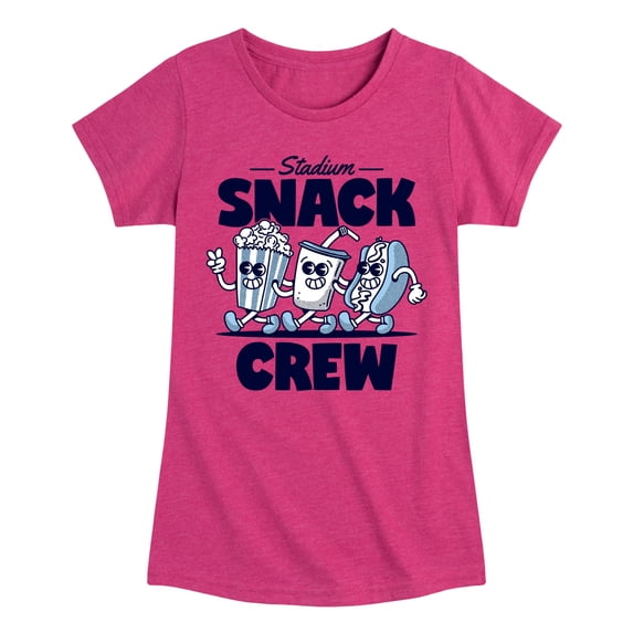 Instant Message - Stadium Snack Crew Retro Mascots Fitted Short Sleeve Graphic T-Shirt