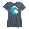 thumbnail image 1 of Instant Message - Stained Glass Wave - Women's Short Sleeve Graphic T-Shirt, 1 of 5