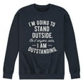 thumbnail image 1 of Instant Message - Stand Outside Outstanding - Men's Crew Neck Fleece Pullover, 1 of 5