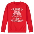 thumbnail image 1 of Instant Message - Stand Outside Outstanding - Men's Crew Neck Fleece Pullover, 1 of 5