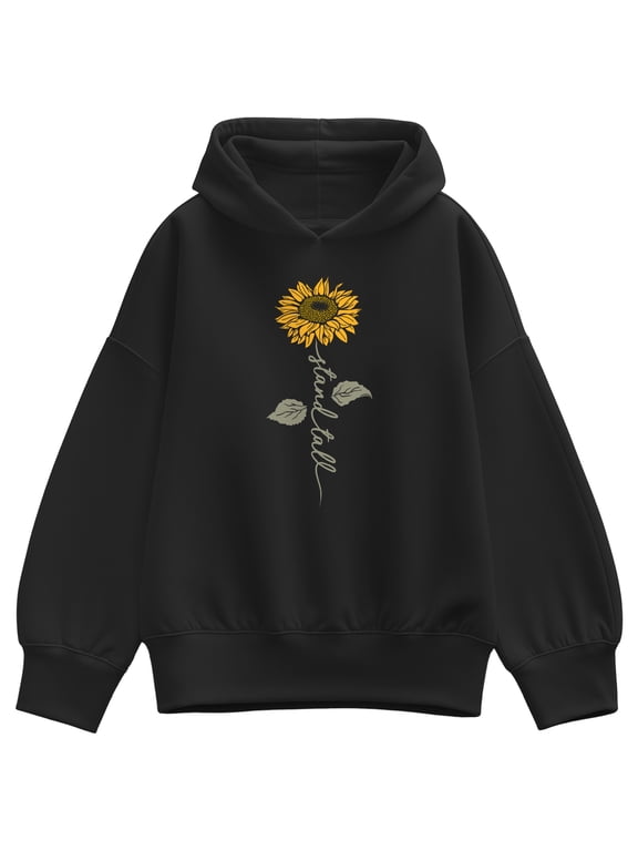 - Stand Tall Sunflower Women's Oversized Fleece Hoodie Sweatshirt