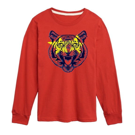 Instant Message - Star Eyed Tiger - Toddler & Youth Long Sleeve Graphic T-Shirt