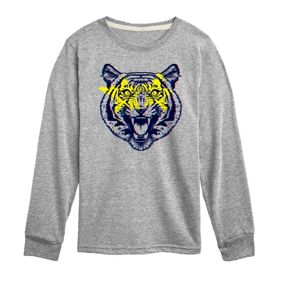 Instant Message - Star Eyed Tiger - Toddler & Youth Long Sleeve Graphic T-Shirt