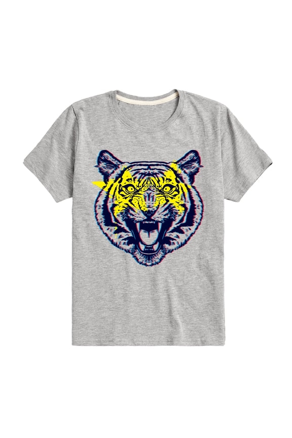 - Star Eyed Tiger Short Sleeve Graphic T-Shirt
