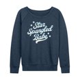 thumbnail image 1 of Instant Message - Star Spangled Babe - Women's Lightweight French Terry Long Sleeve Shirt, 1 of 5